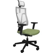 Fotele i krzesła biurowe - Fotel Obrotowy Biurowy 4ME-MESH-BL-SOFT-SEAT-HRMA-SFB1 Nowy Styl - miniaturka - grafika 1