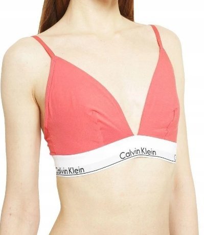 CALVIN KLEIN BIUSTONOSZ DAMSKI CZERWONY MĘKKI DOPASOWANY Z LOGO L 2A3E3_B*