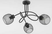 Lampy sufitowe - Alfa Praxide 2577340 plafon lampa sufitowa 3x60W E27 czarny - miniaturka - grafika 1
