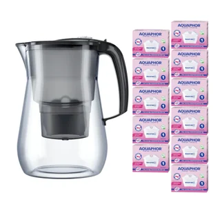 Aquaphor Onyx 4,2l Czarny dzbanek filtrujący wodę z wkładami na rok - Dzbanki filtrujące - miniaturka - grafika 1
