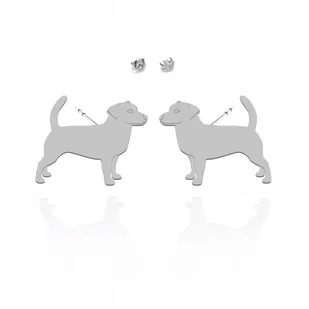Kolczyki Srebro 925 z psem Jack Russell Terrier Krótkowłosy DEDYKACJA - Kolczyki - miniaturka - grafika 1