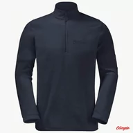 Bluzy męskie - Polar M JACK WOLFSKIN TAUNUS HZ M Granatowy - miniaturka - grafika 1