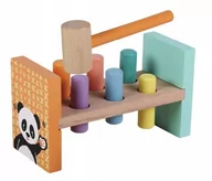 Zabawki interaktywne dla dzieci - Sun Baby Zabawka drewniana wbijanka Hammer Brench E01.057.1.1 - miniaturka - grafika 1