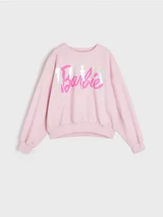 Swetry dla dziewczynek - Sinsay - Bluza Barbie - różowy - grafika 1