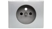 Gniazdka elektryczne - Hager Polo K.5 Płytka czołowa gniazda zu aluminium 3965757003 3965757003 - miniaturka - grafika 1