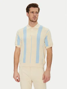 Blend Polo 20717954 Beżowy Regular Fit - Koszulki męskie - miniaturka - grafika 1