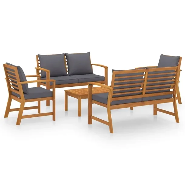 Zestaw Mebli Ogrodowych z Akacji, Stół 100x50x33, Ławka 120x60,5x81, Fot