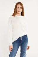 Swetry damskie - Sweter damski z wiązaniem - Monnari - miniaturka - grafika 1