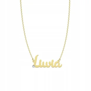 Pozłacany Naszyjnik z imieniem LIWIA Dedykacja - Naszyjniki - miniaturka - grafika 1