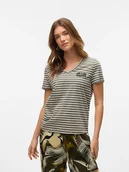 Koszulki i topy damskie - Vero Moda Koszulka w kolorze khaki - miniaturka - grafika 1