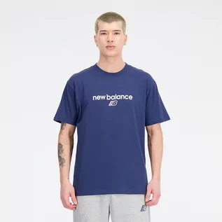 Koszulki męskie - Koszulka męska New Balance MT33529NNY  niebieska - grafika 1