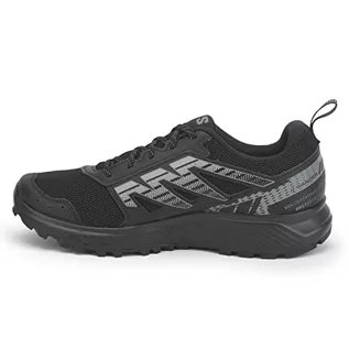 Koszulki męskie - Salomon Męskie buty do biegania w terenie, gotowe do aktywności na świeżym powietrzu, komfort dzięki amortyzacji, bezpieczne trzymanie stopy, Black Pewter Frost Gray, 42 EU - grafika 1