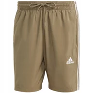 Spodenki męskie - Spodenki męskie adidas Aeroready Essentials Chelsea 3-Stripes khaki IC1488 - miniaturka - grafika 1