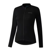 Bluzy na rower - Damska Bluza Rowerowa  Shimano W'S Element Long Sleeve Jersey | Black - Rozmiar M - miniaturka - grafika 1