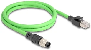 DELOCK M12 Kabel A-kodiert 8 Pin St. zu RJ45 St. PURTPU 1m 80421 - Kable miedziane - miniaturka - grafika 1