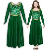 Stroje karnawałowe - Strój Przebranie Księżniczka Fiona Sukienka Kostium Shrek Cosplay 158 164 - miniaturka - grafika 1