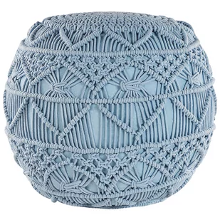 Beliani Puf 40 x 40 cm niebieski KAYSERI - Taborety i hokery - miniaturka - grafika 1