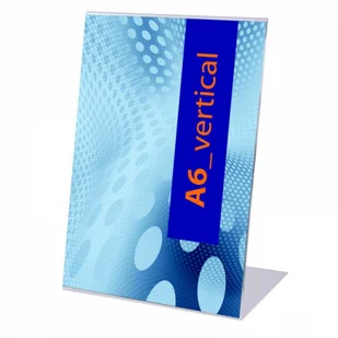 Jansen Display Stojak na menu na stół, typ L, A6 do wysokości, opakowanie 5 szt. LA6PXV - Wyposażenie lokali gastronomicznych - miniaturka - grafika 1