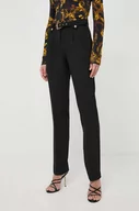 Spodnie damskie - Versace Jeans Couture spodnie damskie kolor czarny fason cygaretki high waist - miniaturka - grafika 1