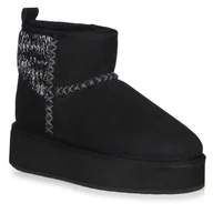 Botki damskie - EMU Australia botki damskie Stinger Knit Flatform Black-39 - miniaturka - grafika 1