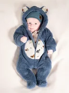 Pajacyki dla niemowląt - Chłopięcy pajac ocieplany luna niebieski Nicol,r.68 - miniaturka - grafika 1