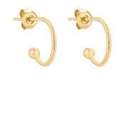 Kolczyki - Złote kolczyki półkola - miniaturka - grafika 1