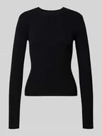 Swetry damskie - Sweter o kroju slim fit z dzianiny z mieszanki wiskozy model ‘MIRA’ - miniaturka - grafika 1