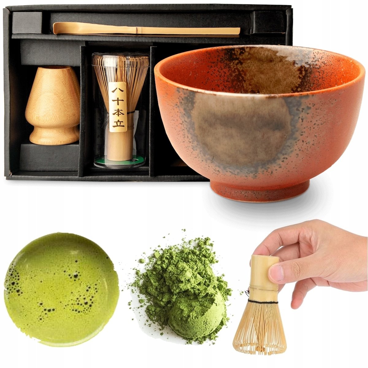 Zestaw Do Przygotowania Herbaty Matcha Matchy Akayuu 4 Elementy Edo Japan