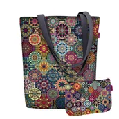 Torby i wózki na zakupy - Komplet torebka kosmetyczka Bertoni Sunny Valencia - miniaturka - grafika 1