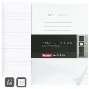 Wkłady do notatnika A4 MyBook linia 2x40k HERLITZ - Etykiety samoprzylepne i bloki etykiet - miniaturka - grafika 1