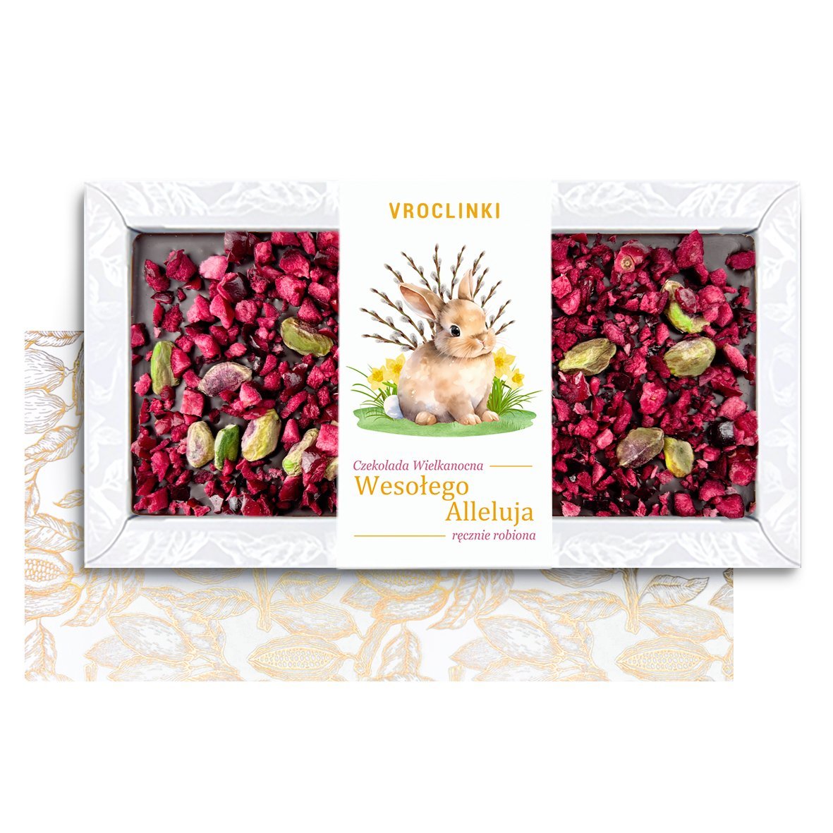 Czekolada Deserowa z Żurawiną i Pistacjami na Wielkanoc (80g)