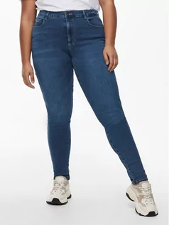 Spodnie damskie - Only Carmakoma Jeansy Augusta 15186392 Granatowy Skinny Fit - grafika 1