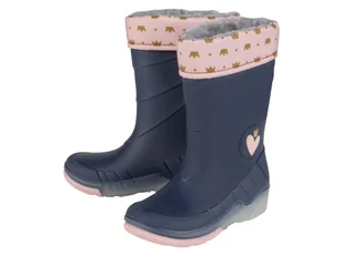 lupilu® Kalosze dziecięce świecące z wyściółką (26/27, Granatowy) - Buty dla dziewczynek - miniaturka - grafika 1