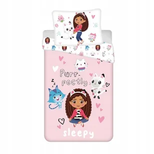 GABBY`S DOLLHOUSE KOTEK ZESTAW KOMPLET POŚCIELI PREZENT POLYCOTTON 140X200 - Pościel dla dzieci - miniaturka - grafika 1