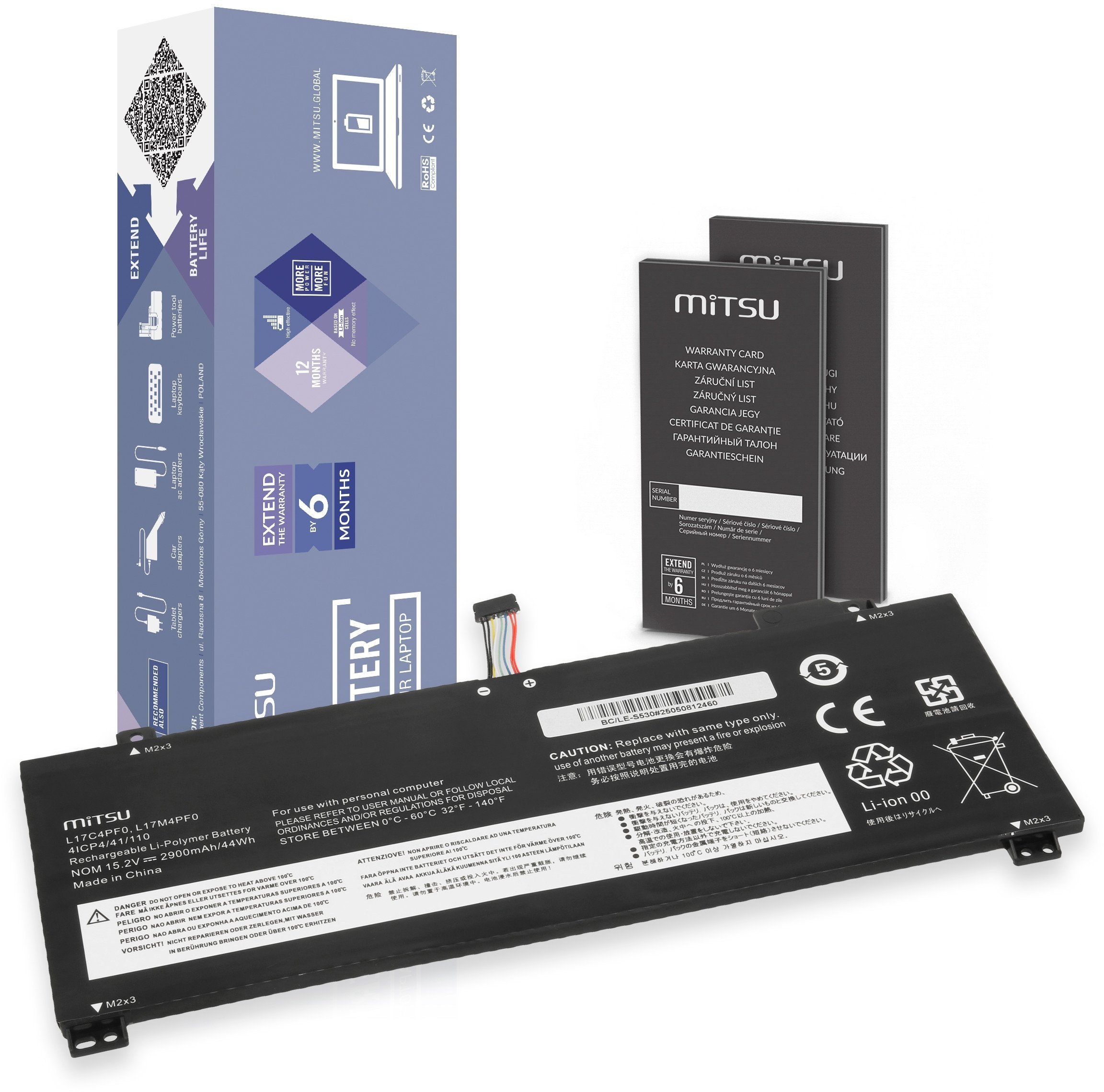 Bateria Mitsu do Lenovo IdeaPad S530