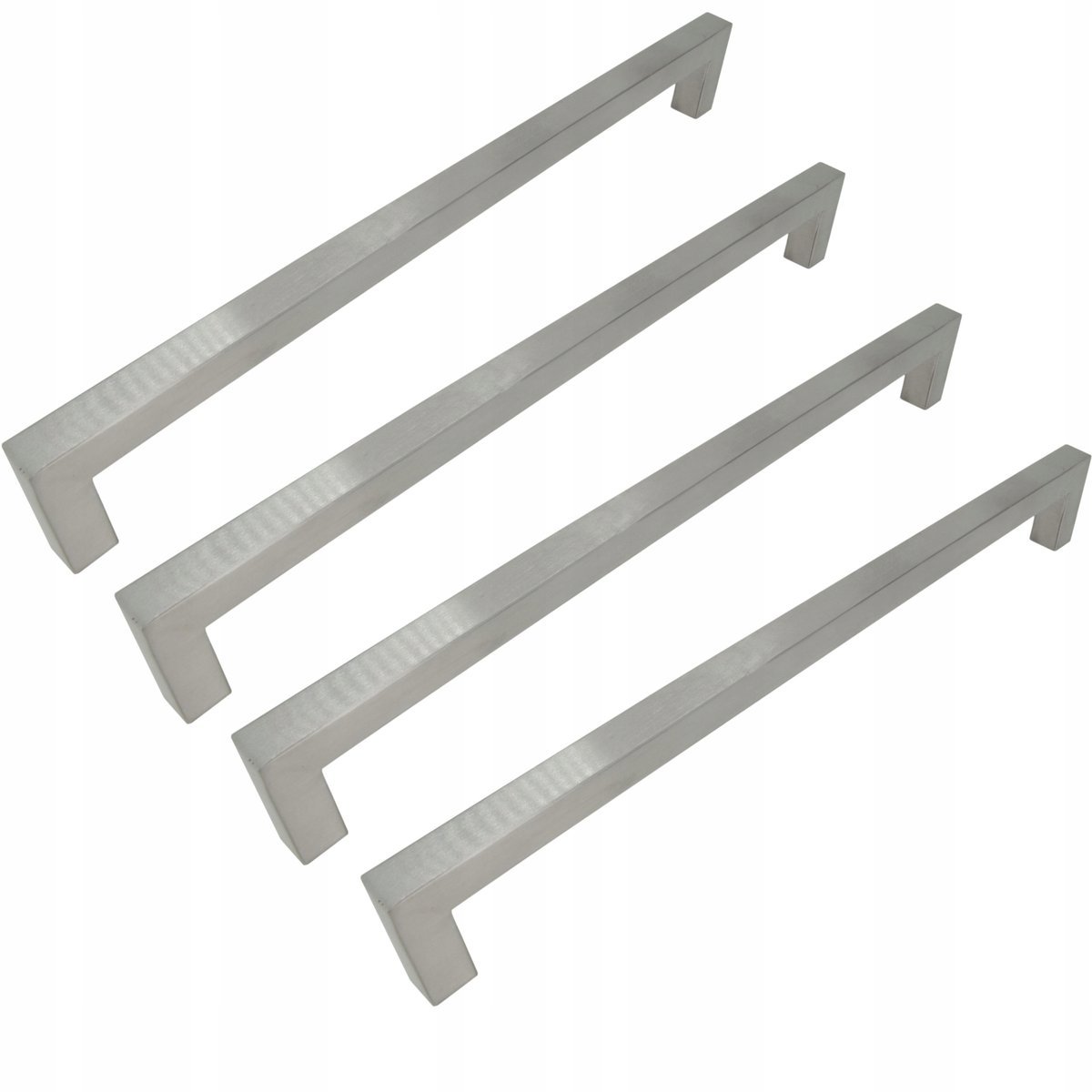 4 x Uchwyt meblowy klasyczny 256 mm srebrny Metalowy uchwyt do szuflady