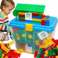 Klocki - Duży kuferek klocki konstrukcyjne K2 niebieska podstawka do budowania - miniaturka - grafika 1