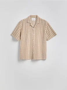 Reserved - Wzorzysta koszula regular fit - beżowy - Koszule męskie - miniaturka - grafika 1