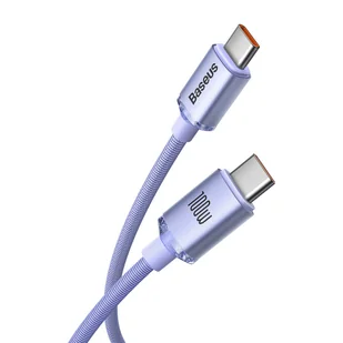 Baseus Crystal Shine Series kabel przewód USB do szybkiego ładowania i transferu danych USB Typ C - USB Typ C 100W 1,2m fioletowy (CAJY000605) - Kable USB - miniaturka - grafika 19