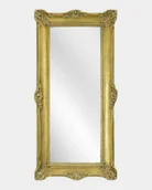 Lustra - Lustro Ozdobne Prostokątne Wąskie Rama Złota - miniaturka - grafika 1