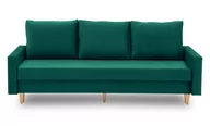 Sofy i kanapy - Nowoczesna kanapa do salonu, Bellis, 215x90x75 cm, butelkowa zieleń - miniaturka - grafika 1
