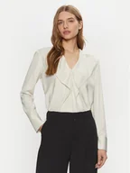 Bluzki damskie - Calvin Klein Bluzka K20K208067 Écru Regular Fit - miniaturka - grafika 1