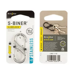Nite Ize - S-Biner #2 SlideLock - Stalowy - LSB2-11-R3 - Sprzęt wspinaczkowy - miniaturka - grafika 1