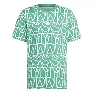 Koszulki męskie - adidas Męski T-shirt (Short Sleeve) M Bl Tee Q2, Semi Court Green, HZ3091, M - miniaturka - grafika 1