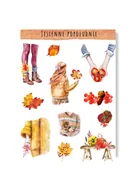 Scrapbooking - Naklejki jesienne liście do plannera kalendarza - miniaturka - grafika 1