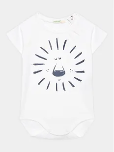 United Colors Of Benetton Body dziecięce 3P4ZAB00C Biały Regular Fit - Body dla niemowląt - miniaturka - grafika 1