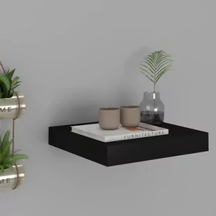 vidaXL vidaXL Wisząca półka ścienna, czarna, 23x23,5x3,8 cm, MDF - Półki do salonu - miniaturka - grafika 1