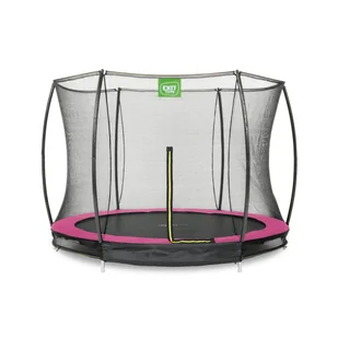Exit Trampolina naziemna Silhouette ø244cm z siatką zabezpieczającą różowa - Trampoliny - miniaturka - grafika 1