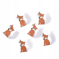 Decoupage - Liski z futerkiem samoprzylepne drewniane 6 szt. - miniaturka - grafika 1