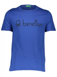 Koszulki męskie - Benetton Koszulka w kolorze niebieskim - grafika 1